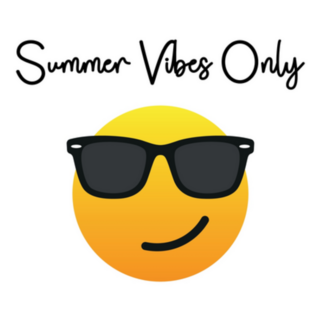 Summer Vibes Only Emoji Sticker
