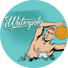 Summer Water Polo Comic Book Sticker