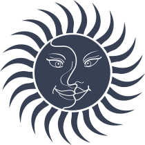 Sun And Moon Faces Sticker