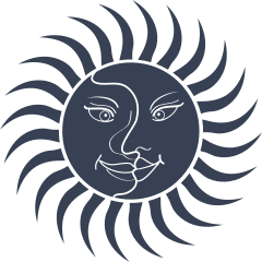 Sun And Moon Faces Sticker