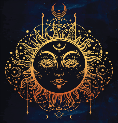 Sun And Moon Goddess Sticker