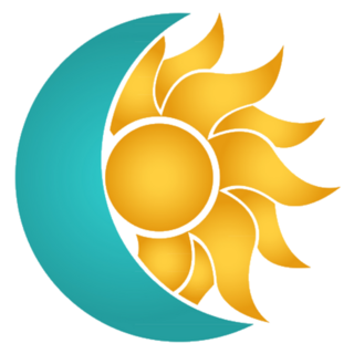 Sun And Moon Logo Sticker