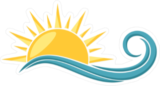 Sun And Sea Sticker