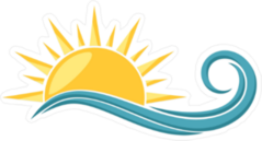 Sun And Sea Sticker