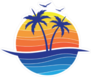 Sun Beach Ocean Palm Tree Sticker