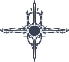 Sun Cross With Sword Blades Sticker