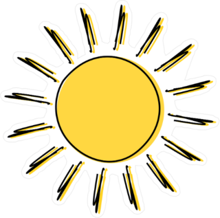 Sun Doodle Sticker