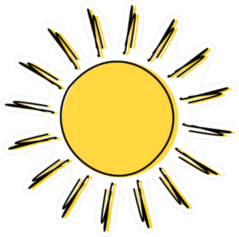 Sun Doodle Sticker