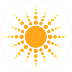 Sun Dots Icon Sticker
