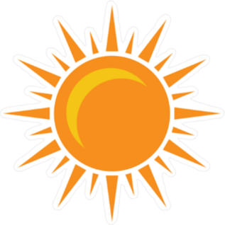 Sun Graphic Icon Sticker