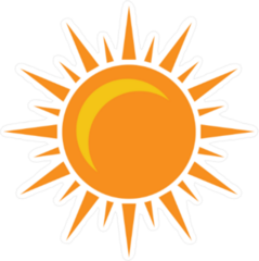 Sun Graphic Icon Sticker