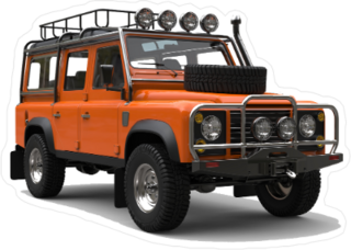 Sun Orange Heavy Off Road Vehicle Sticker