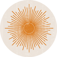 Sun Print Boho Minimalist Sticker