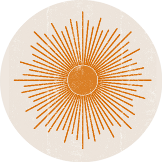 Sun Print Boho Minimalist Sticker