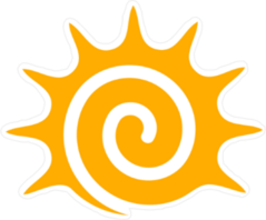Sun Spiral Sticker