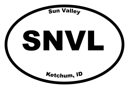 Sun Valley Oval Sticker