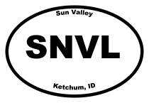 Sun Valley Oval Sticker