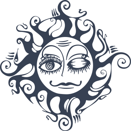 Sun With Big Eyes Sticker