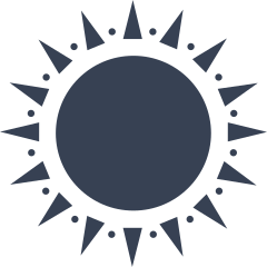 Sun With Dots And Triangle Shapes Sticker