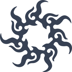 Sun With Flames Sticker