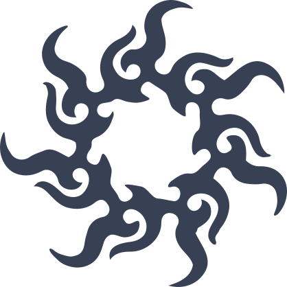 Sun With Flames Sticker