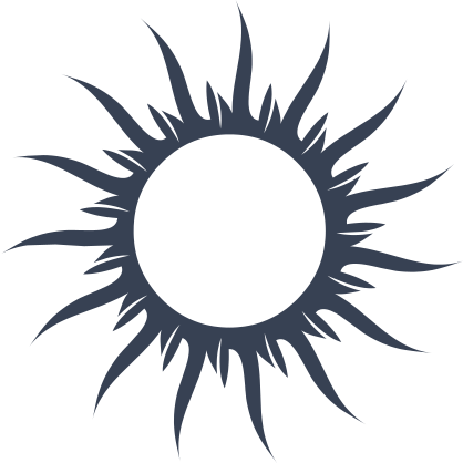 Sun With Long And Short Rays Sticker