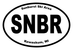 Sunburst Ski Area Oval Sticker