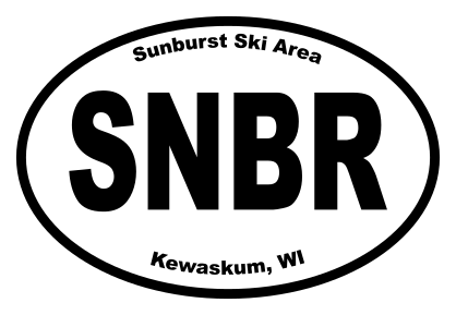 Sunburst Ski Area Oval Sticker
