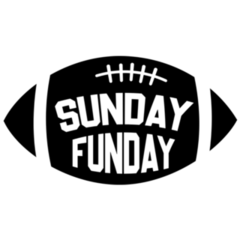 Sunday Funday Quote Football Sticker