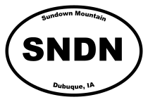 Sundown Mountain Oval Sticker
