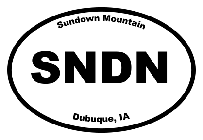 Sundown Mountain Oval Sticker