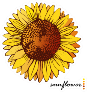 Sunflower Artwork Sticker