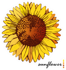 Sunflower Artwork Sticker