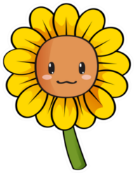 Sunflower Cartoon Sticker
