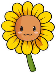 Sunflower Cartoon Sticker