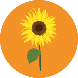 Sunflower Circle Sticker