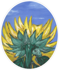Sunflower In Vintage Style Sticker