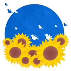 Sunflower Sky Banner For Peace Of Ukraine Sticker