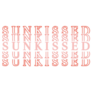 Sunkissed Red Summer Lettering Sticker