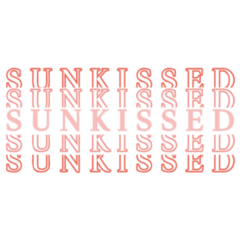 Sunkissed Red Summer Lettering Sticker