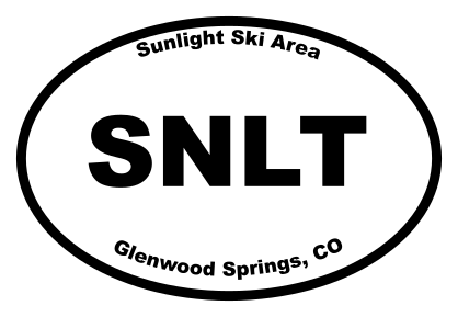 Sunlight Ski Area Oval Sticker