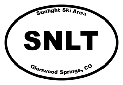 Sunlight Ski Area Oval Sticker