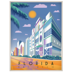 Sunny Day In Florida Art Deco Sticker