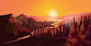 Sunrise In The Beautiful Canadian Mountains Sticker