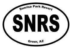 Sunrise Park Resort Oval Sticker