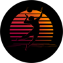 Sunset Beach Volleyball Sticker
