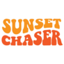Sunset Chaser Retro Summer Lettering Sticker