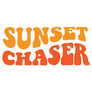 Sunset Chaser Retro Summer Lettering Sticker