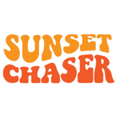 Sunset Chaser Retro Summer Lettering Sticker