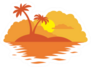 Sunset Island Beach Sticker